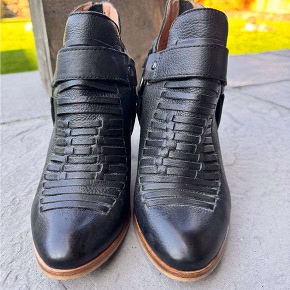 Seychelles | Black Leather Woven Boots | 6.5 - Picture 1 of 7